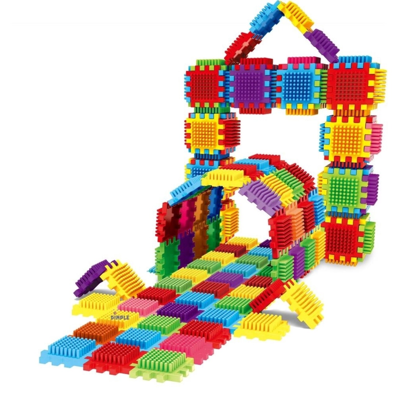 Set Of 54 Large Stacking Blocks Set For Boys And Girls Educational Fun Great Toy For Child Development For Kids And